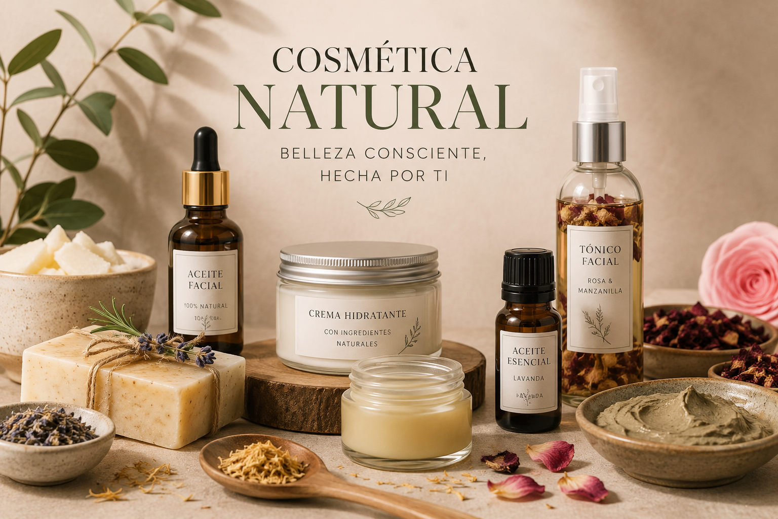 Emprende con Cosmética Natural Artesanal + 3 Bonos